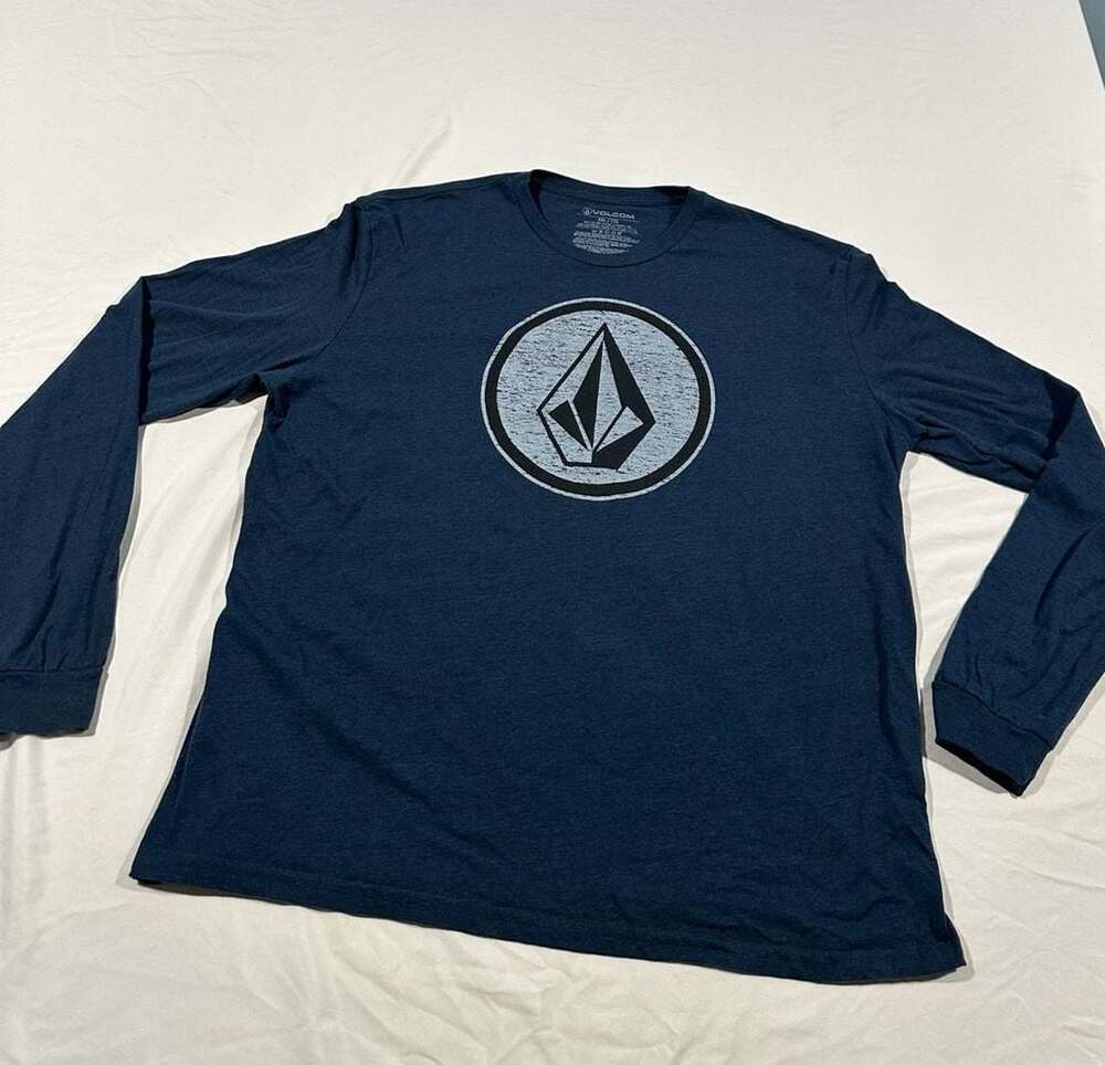 Volcom Stone Logo Graphic Long Sleeve Crewneck T-Shirt Mens XXL